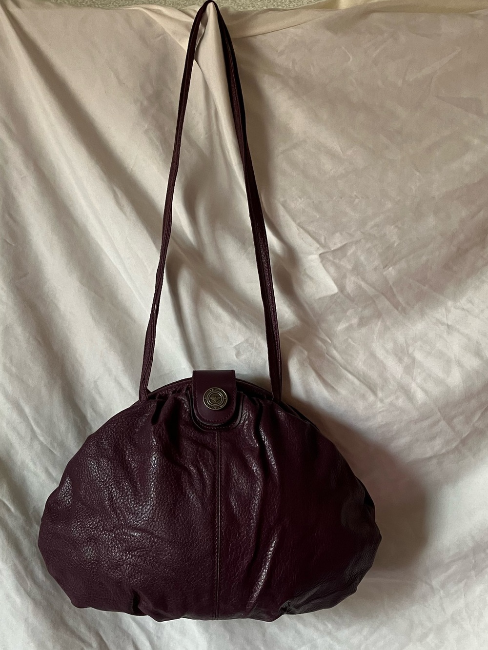 Women's Deep Burgundy Leather Shoulder Bag